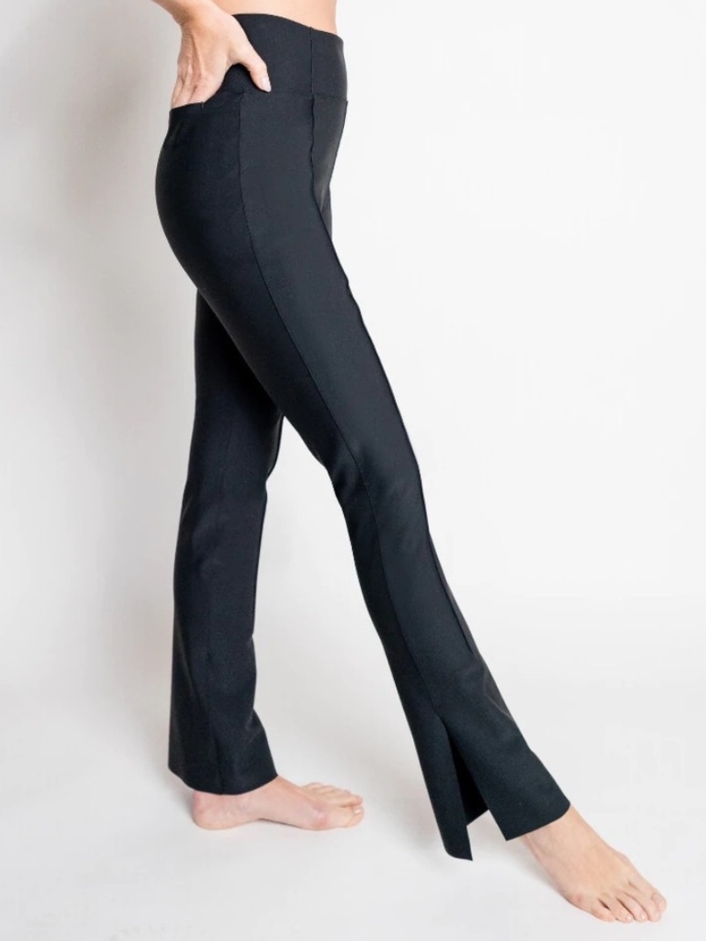 Epoque Evolution Women 6 Black High Rise Jet Set Flare Trouser Pants NWT